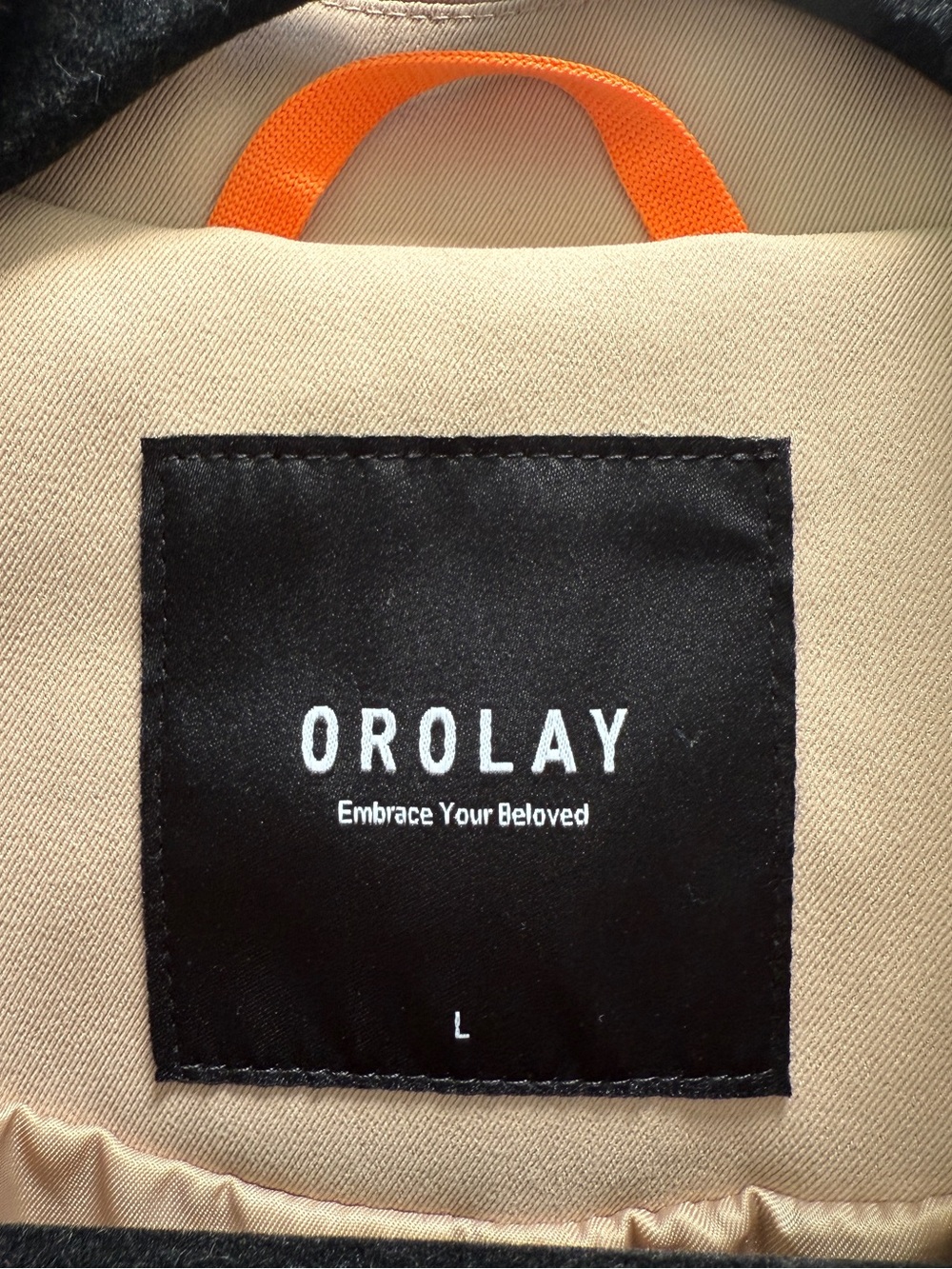 Orolay Double Breasted Belted Trench Coat Women’s Large - Tan/Khaki NWOT - Picture 12 of 13